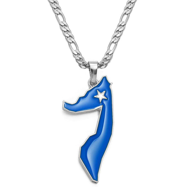 Somalia Flag Map Necklace