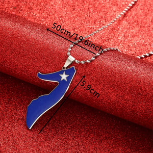 Somalia Flag Map Necklace