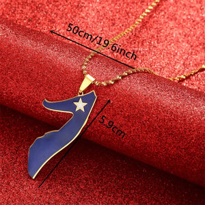 Somalia Flag Map Necklace