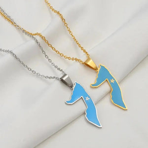 Somalia Flag Map Necklace
