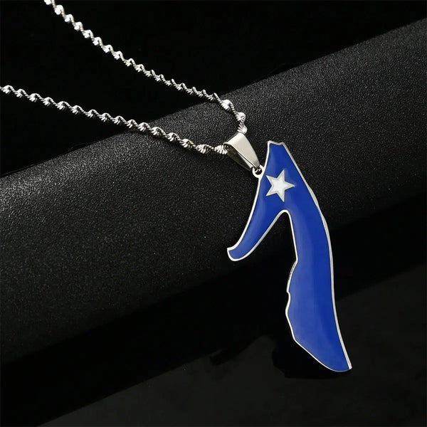 Somalia Flag Map Necklace