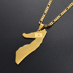 Somalia Map Necklace