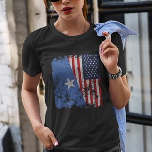 Somalia USA Flag - Half American T-Shirt