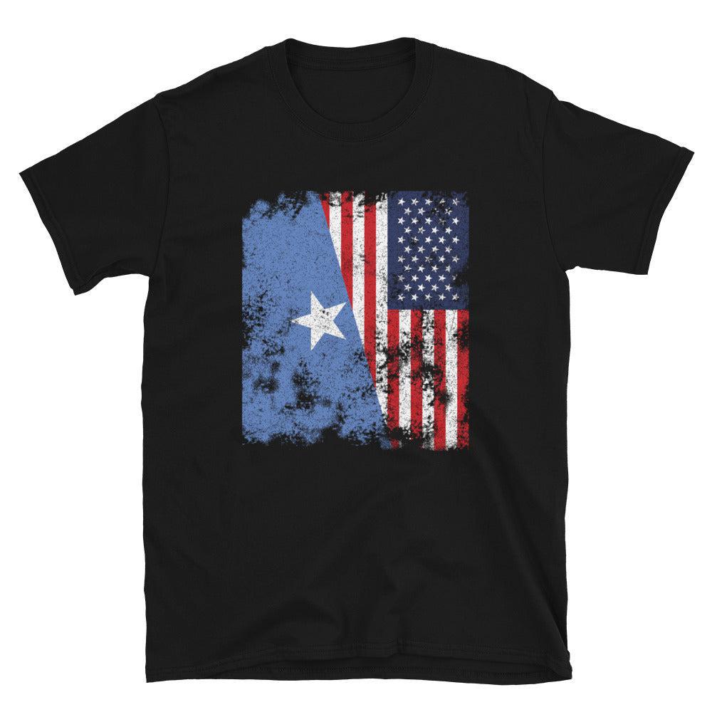 Somalia USA Flag - Half American T-Shirt