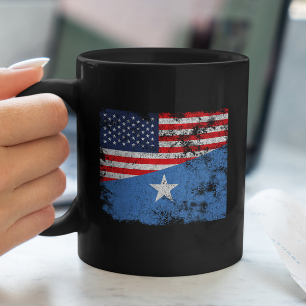 Somalia USA Flag Mug