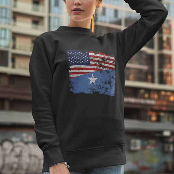 Somalia USA Flag Sweatshirt