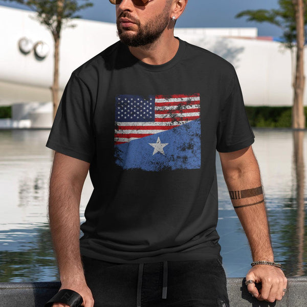 Somalia USA Flag T-Shirt