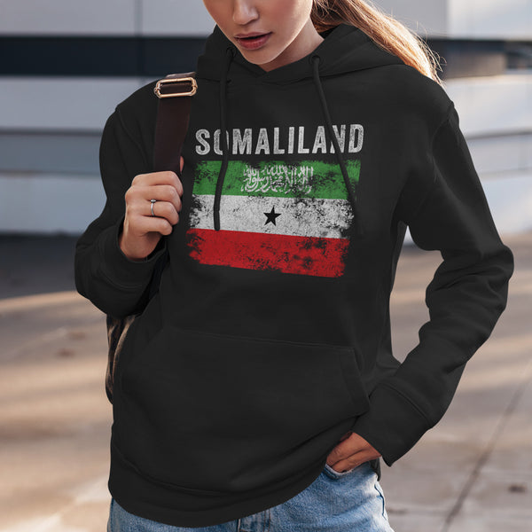 Somaliland Flag Distressed Hoodie