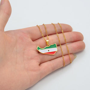 Somaliland Flag Map Necklace