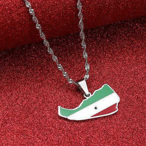 Somaliland Flag Map Necklace