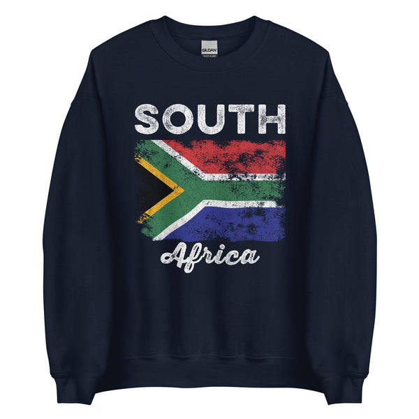 South Africa Flag Distressed Sweatshirt