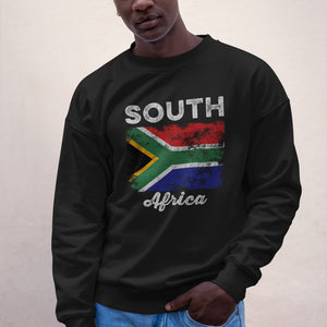 South Africa Flag Distressed Sweatshirt