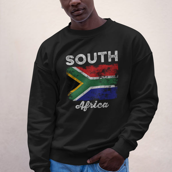 South Africa Flag Distressed Sweatshirt