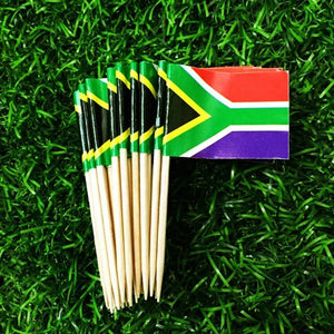 South Africa Flag Toothpicks - Cupcake Toppers (100Pcs)