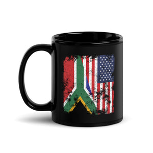 South Africa USA Flag - Half American Mug
