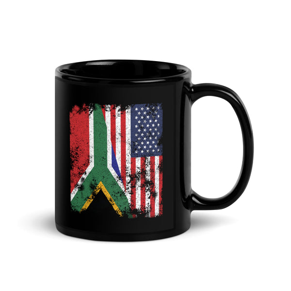 South Africa USA Flag - Half American Mug