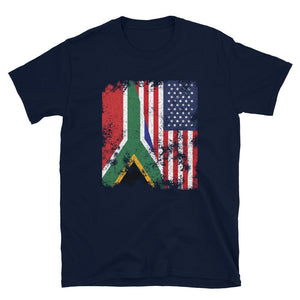 South Africa USA Flag - Half American T-Shirt