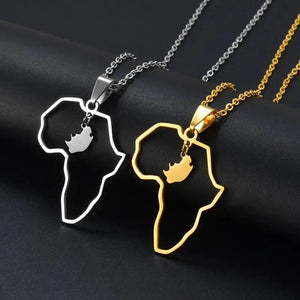 South African Map Necklace
