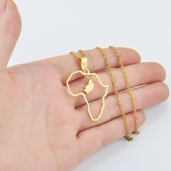 South African Map Necklace