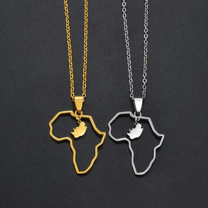 South African Map Necklace