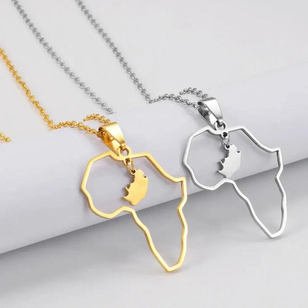 South African Map Necklace