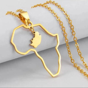 South African Map Necklace