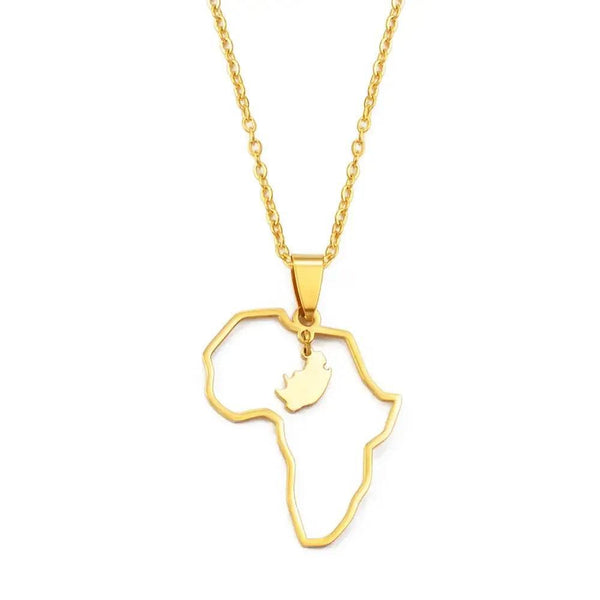 South African Map Necklace