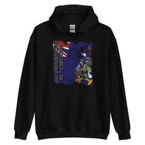 South Georgia And The South Sandwich Islands Flag - Distressed Flag Hoodie