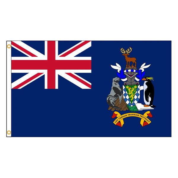 South Georgia and the South Sandwich Islands Flag - 90x150cm(3x5ft) - 60x90cm(2x3ft)