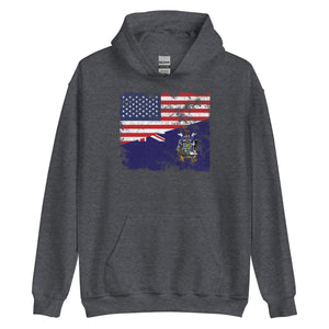 South Georgia and the South Sandwich Islands USA Flag Hoodie