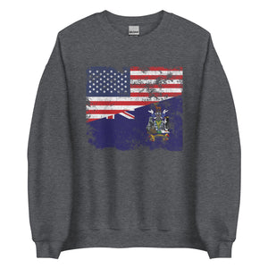 South Georgia and the South Sandwich Islands USA Flag Sweatshirt