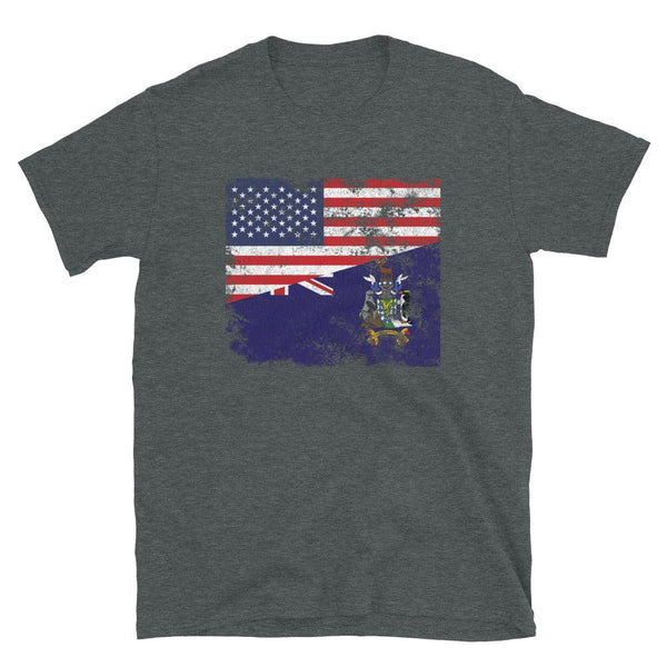 South Georgia and the South Sandwich Islands USA Flag T-Shirt