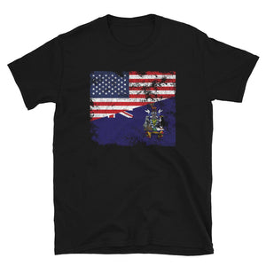 South Georgia and the South Sandwich Islands USA Flag T-Shirt