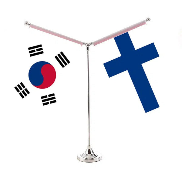 South Korea Denmark Desk Flag - Custom Table Flags (Small)