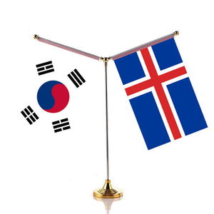 South Korea Denmark Desk Flag - Custom Table Flags (Small)