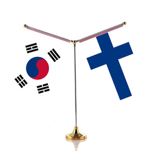 South Korea Denmark Desk Flag - Custom Table Flags (Small)