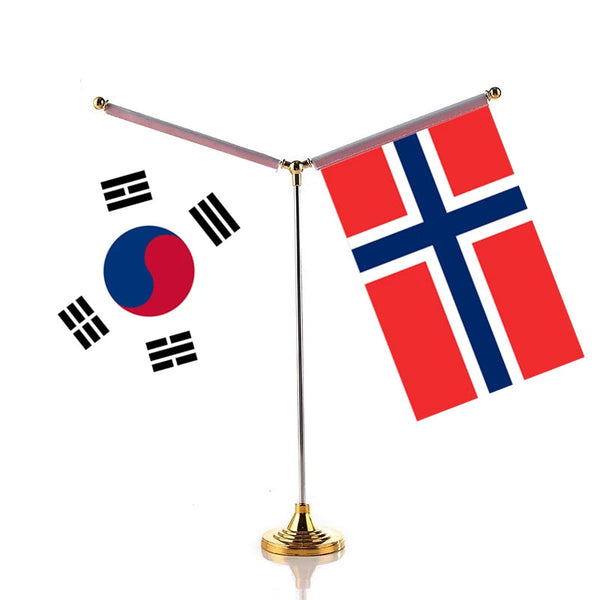 South Korea Denmark Desk Flag - Custom Table Flags (Small)