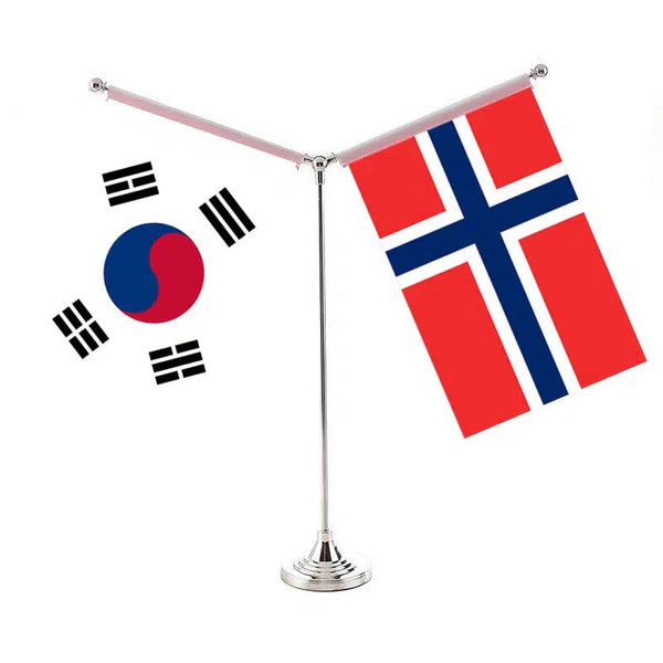 South Korea Denmark Desk Flag - Custom Table Flags (Small)