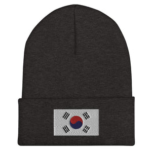 South Korea Flag Beanie - Embroidered Winter Hat