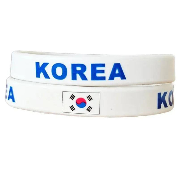 South Korea Flag Bracelet - Silicone Wristband