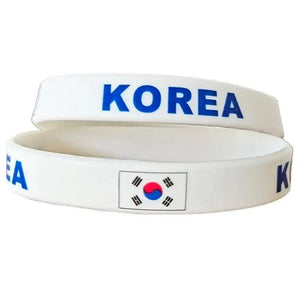 South Korea Flag Bracelet - Silicone Wristband