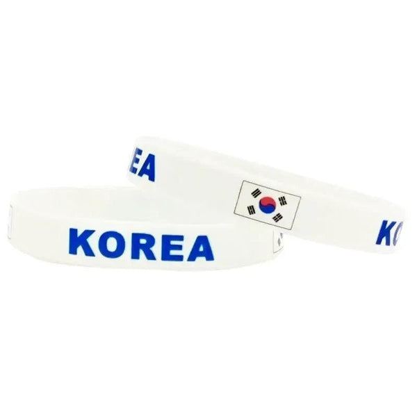 South Korea Flag Bracelet - Silicone Wristband