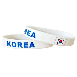 South Korea Flag Bracelet - Silicone Wristband