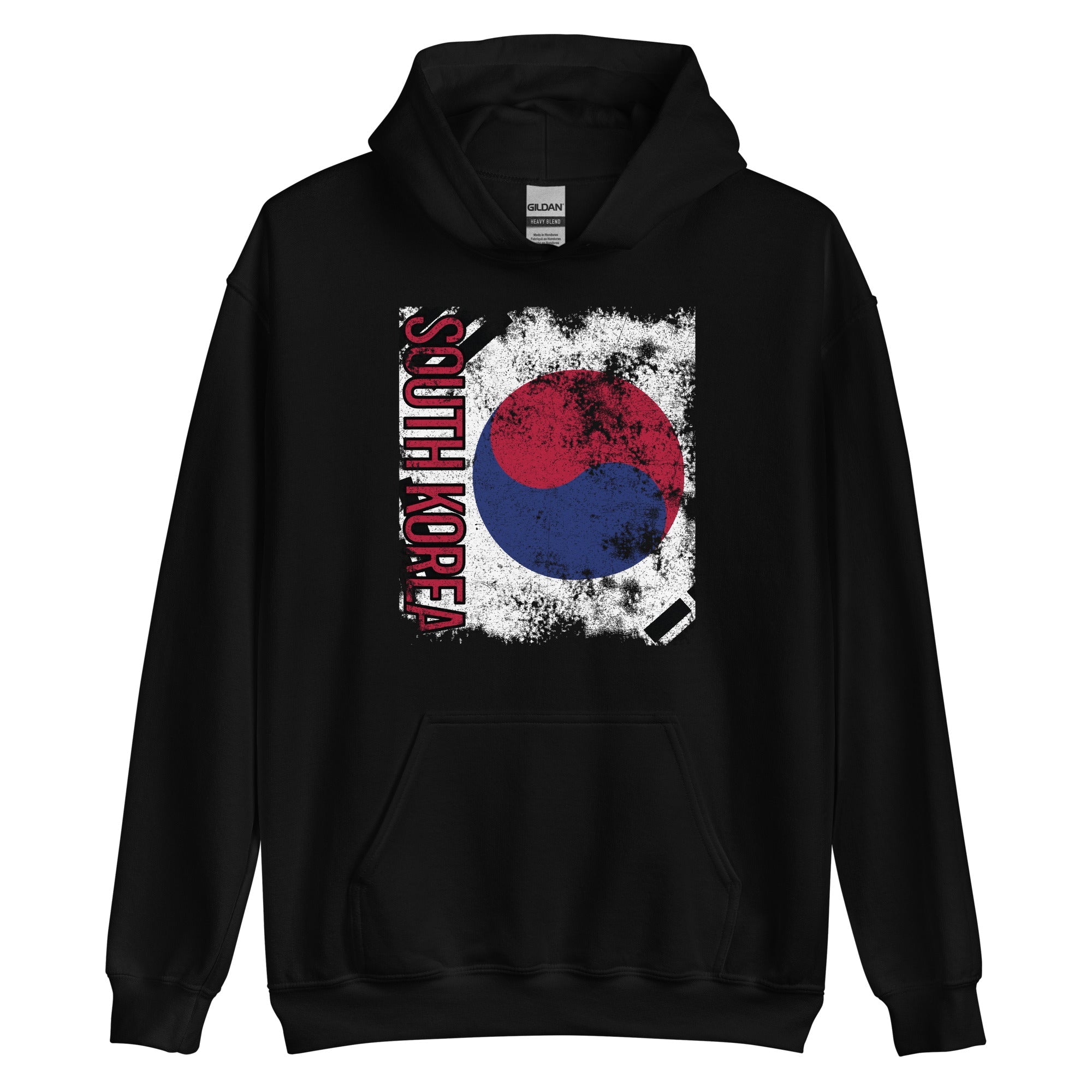 South Korea Flag - Distressed Flag Hoodie