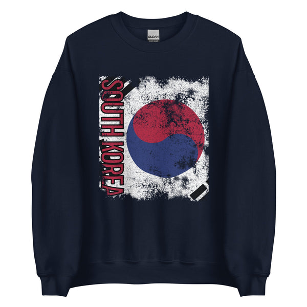 South Korea Flag - Distressed Flag Sweatshirt