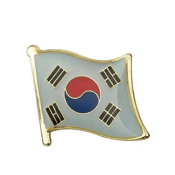 South Korea Flag Lapel Pin - Enamel Pin Flag