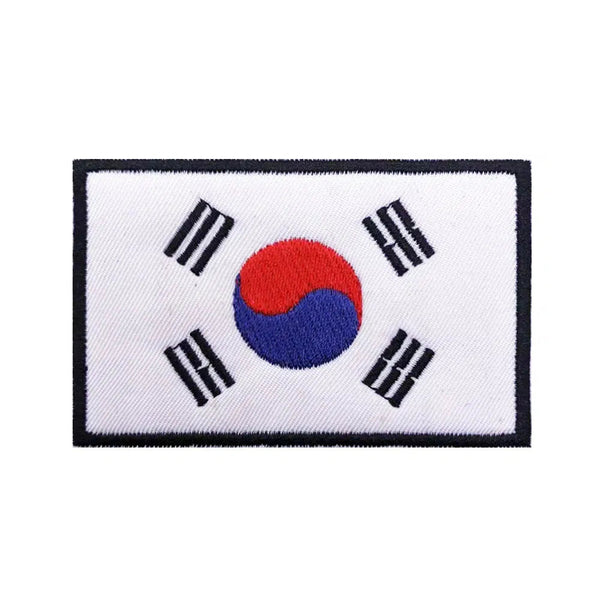 South Korea Flag Patch - Iron On/Hook & Loop Patch