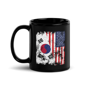 South Korea USA Flag - Half American Mug
