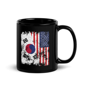 South Korea USA Flag - Half American Mug