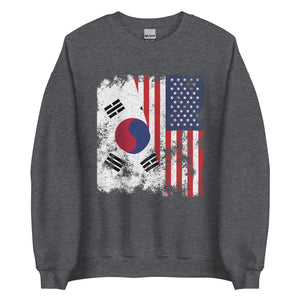 South Korea USA Flag - Half American Sweatshirt